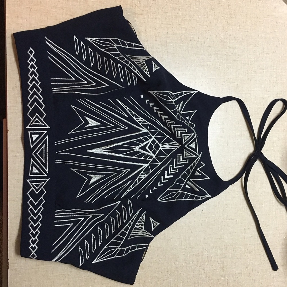 Blue crop top