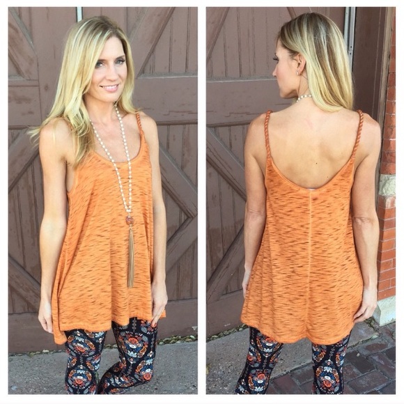 1 LEFT •Tangerine Twist Strap Tunic• - Picture 2 of 2