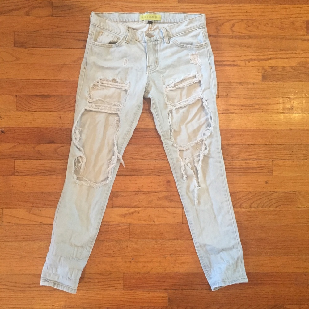 Sun fade wash boyfriend jeans