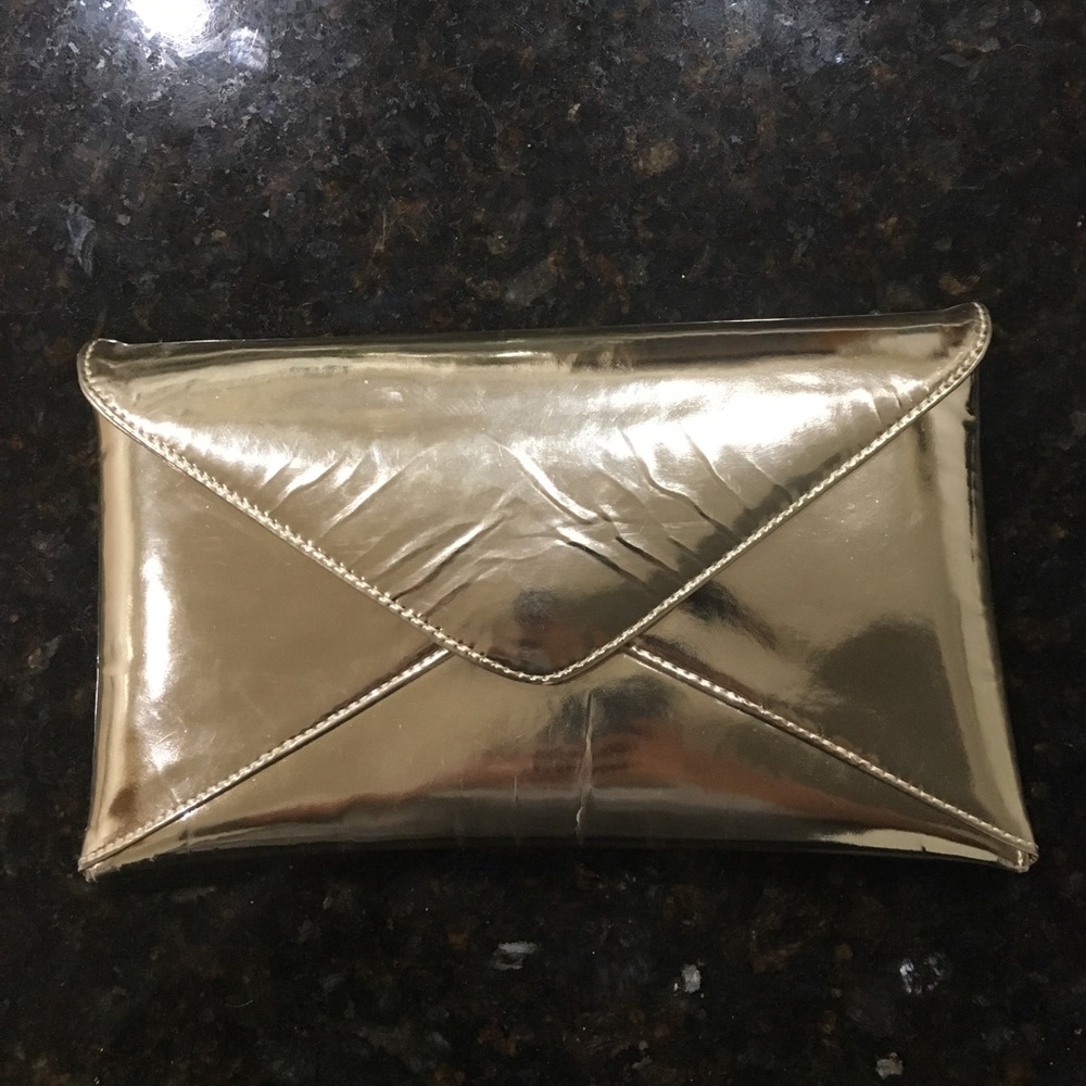 Beautiful Ted Rossi Gold Envelope Clutch - Picture 2 of 4