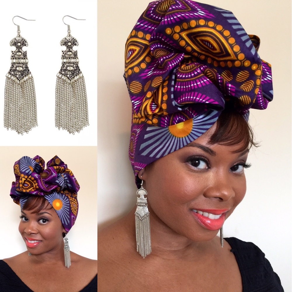 Boho Statement Earrings in Gold - Picture 1 of 4