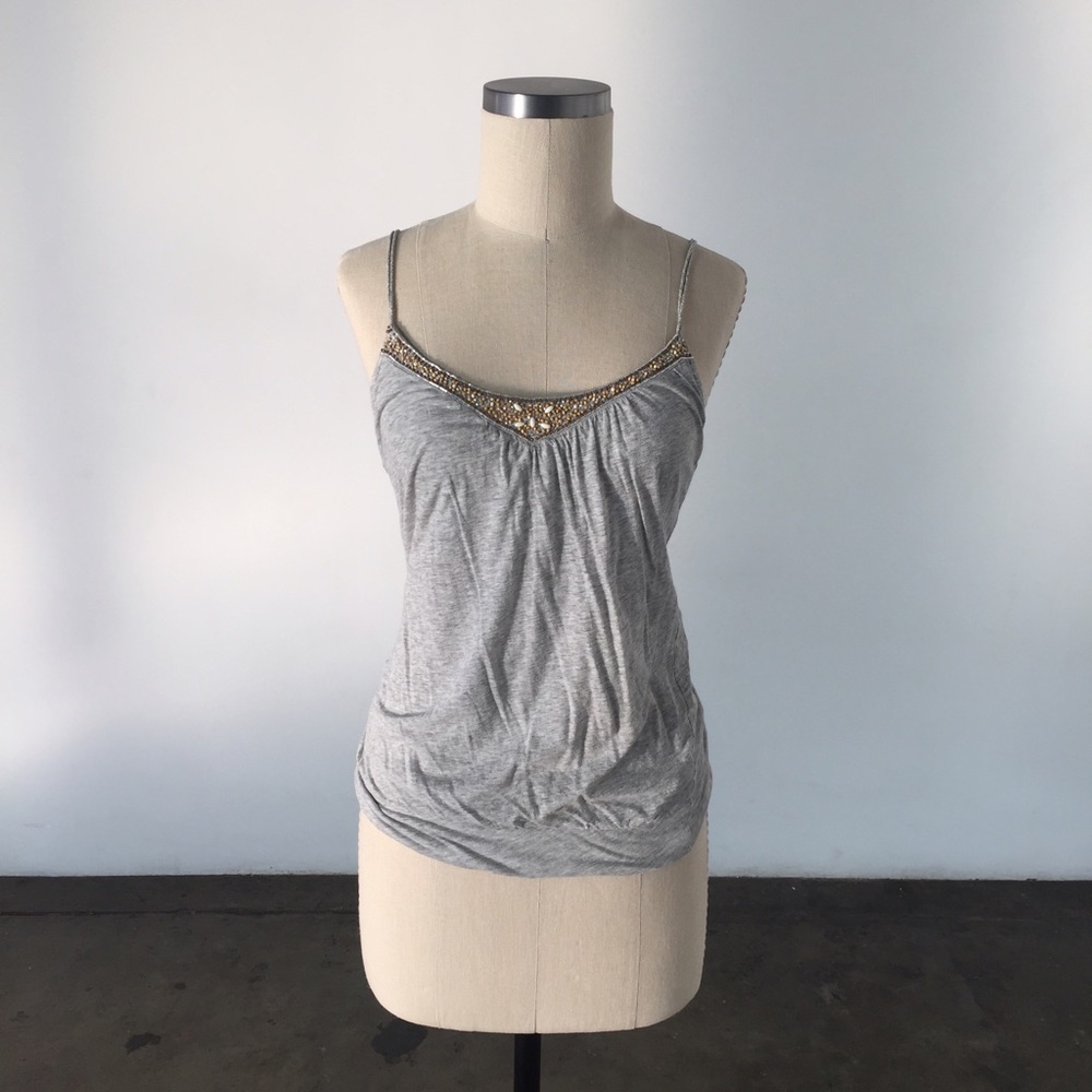 Abercrombie & Fitch Jersey Knit Beaded Tank