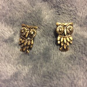 Gold colored Owl Earrings