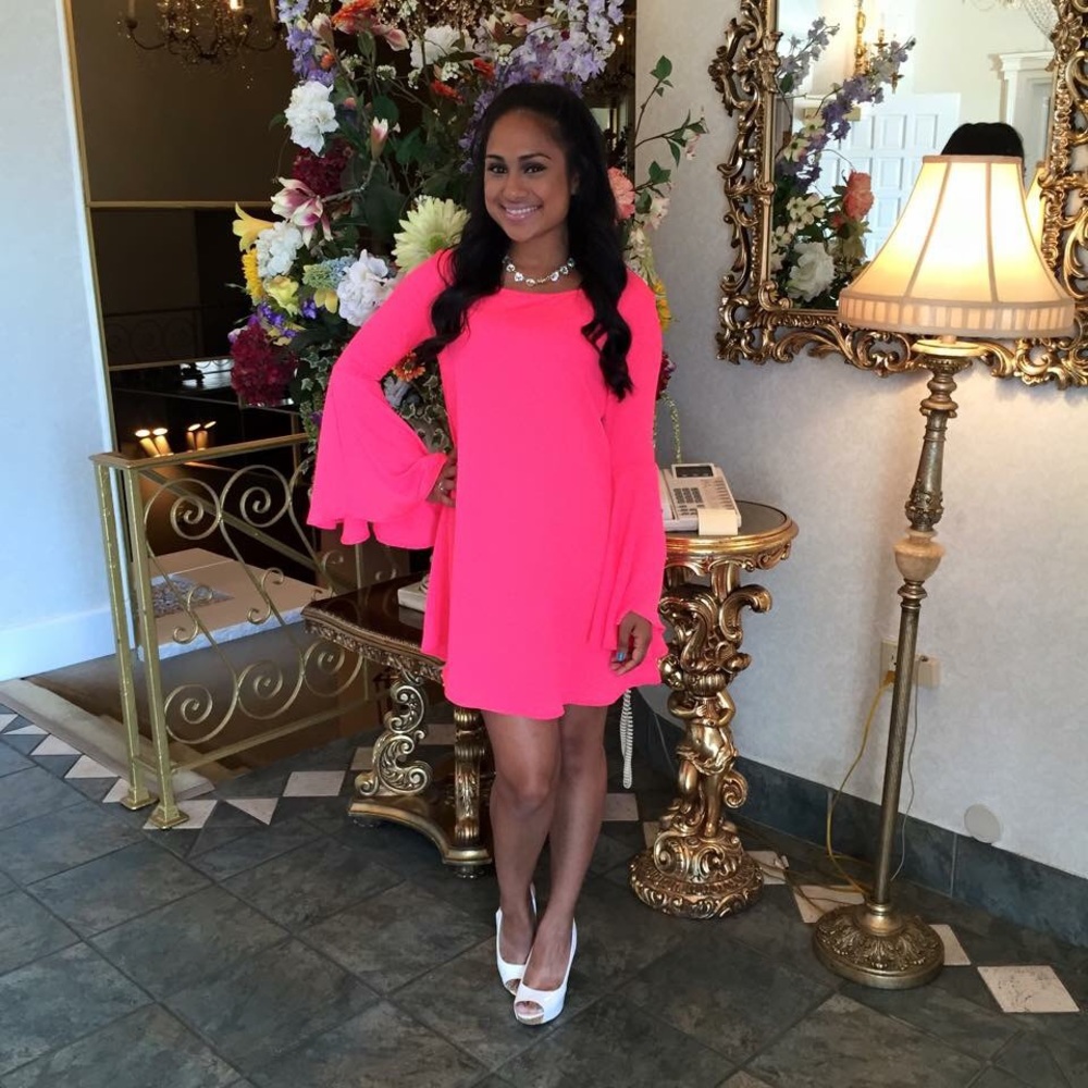 Bright pink dress