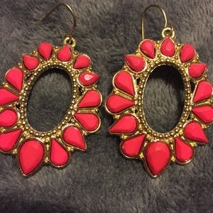 Gold/Corral Earrings