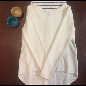 Cream High-Low Sweater