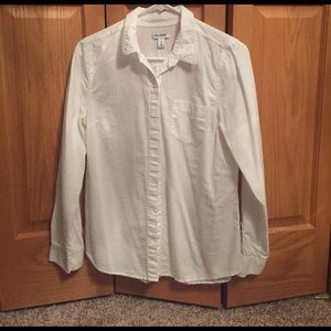 Old Navy long sleeve button up shirt.