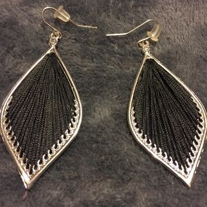 Black and silver earrings