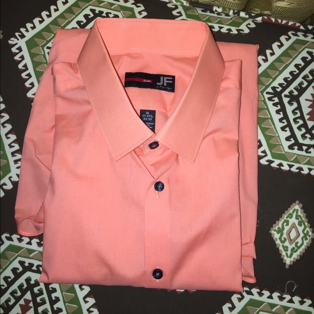 J. Ferrar Dress Shirt NWOT Slim Fit 17-17 1/2 XL