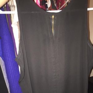 Black tank with small keyhole cutout