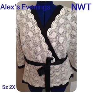 NWT Dressy Blouse Sz 2X Alex Evenings