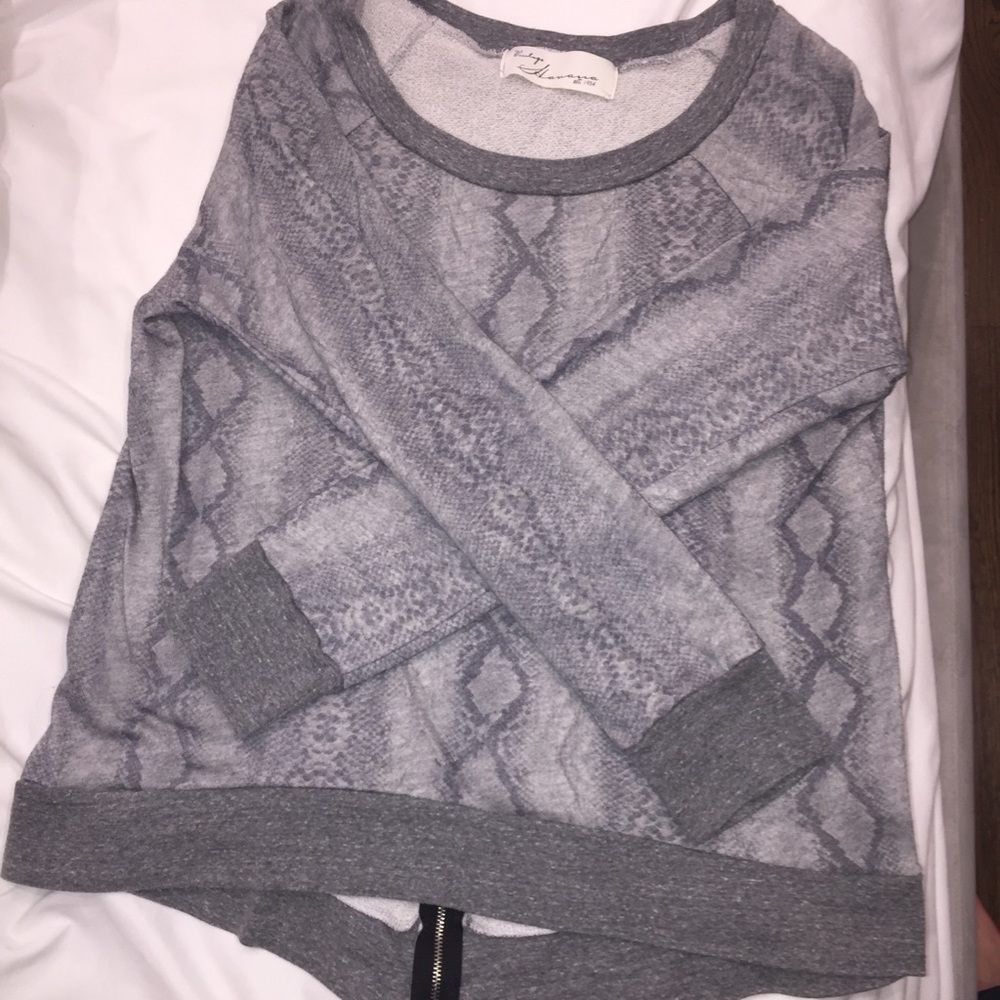 Vintage Havana snake print sweater with zipper