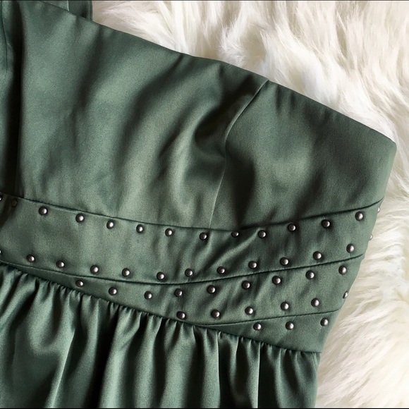 Green One Strap Embellished KENSIE Mini Dress - Picture 4 of 8