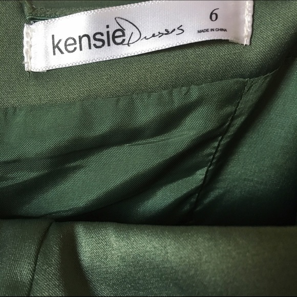 Green One Strap Embellished KENSIE Mini Dress - Picture 7 of 8