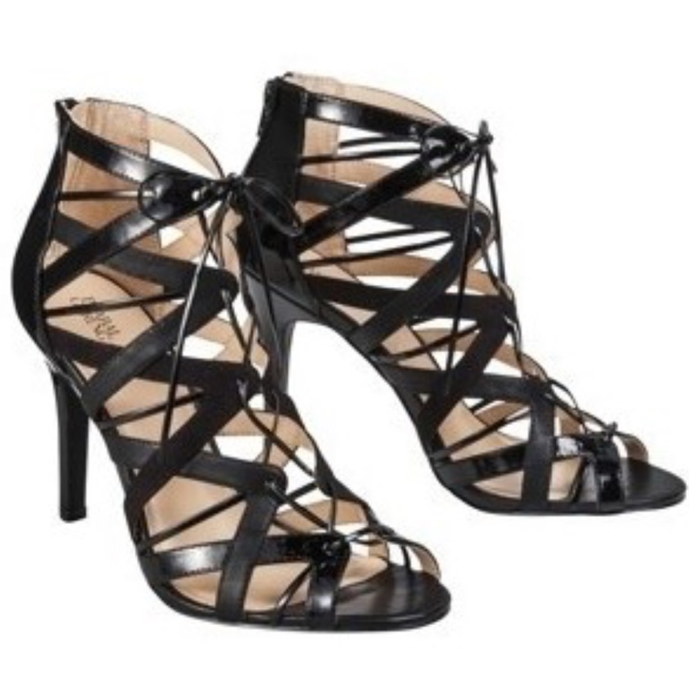 Prabal Gurung Target Black Lace Up Pumps Sandals