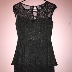 black shimmery dress
