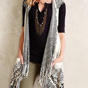 Anthropologie Angel of the North Hooded Vest