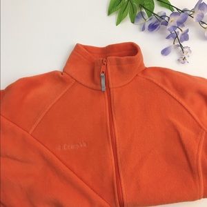Orange peach Columbia zip up sweatshirt