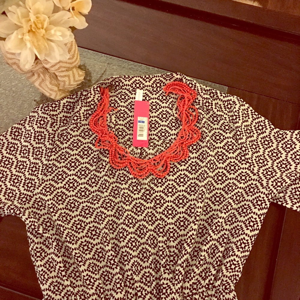 Black and White 3/4 sleeve Dress