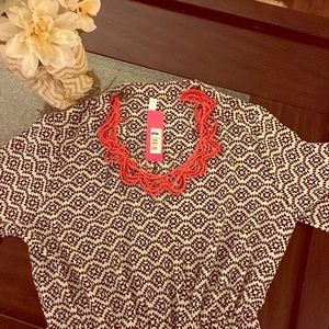 Black and White 3/4 sleeve Dress