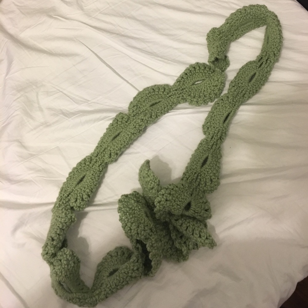 Handmade Lace-Look Knit Scarf