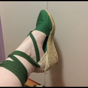 Cute green espadrilles