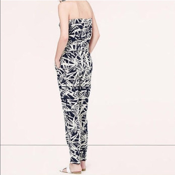Ann Taylor LOFT black and white jumpsuit - Picture 2 of 3