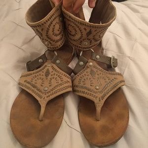 Ash Gladiator Aztec Leather Sandals Size 7