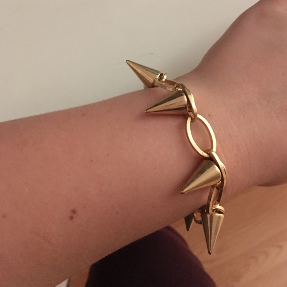 Gold spike bracelet