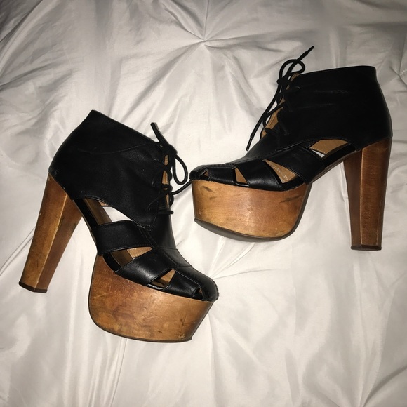 Jeffrey Campbell Ford Wooden Platforms - Picture 2 of 8