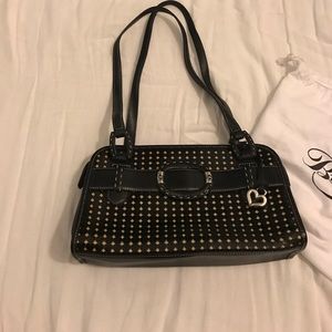 Brighton black leather handbag