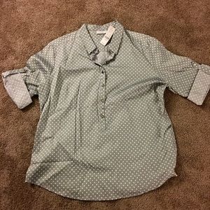 NWT Gray Polka dotted Shirt - size XL