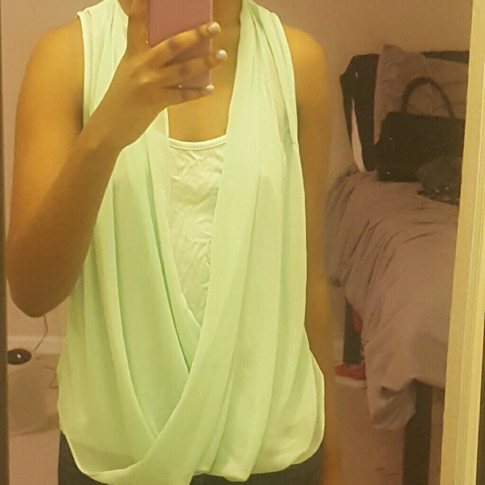 Mint green blouse