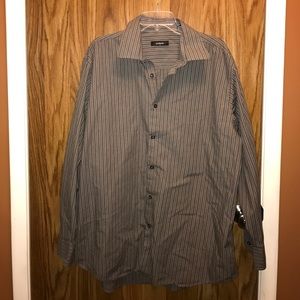 Alfani button down shirt black and gray shirt XXL