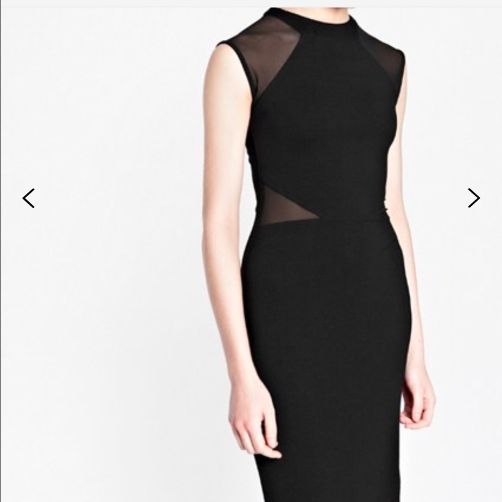 French Connection NWT Black Paneled Jersey Dress