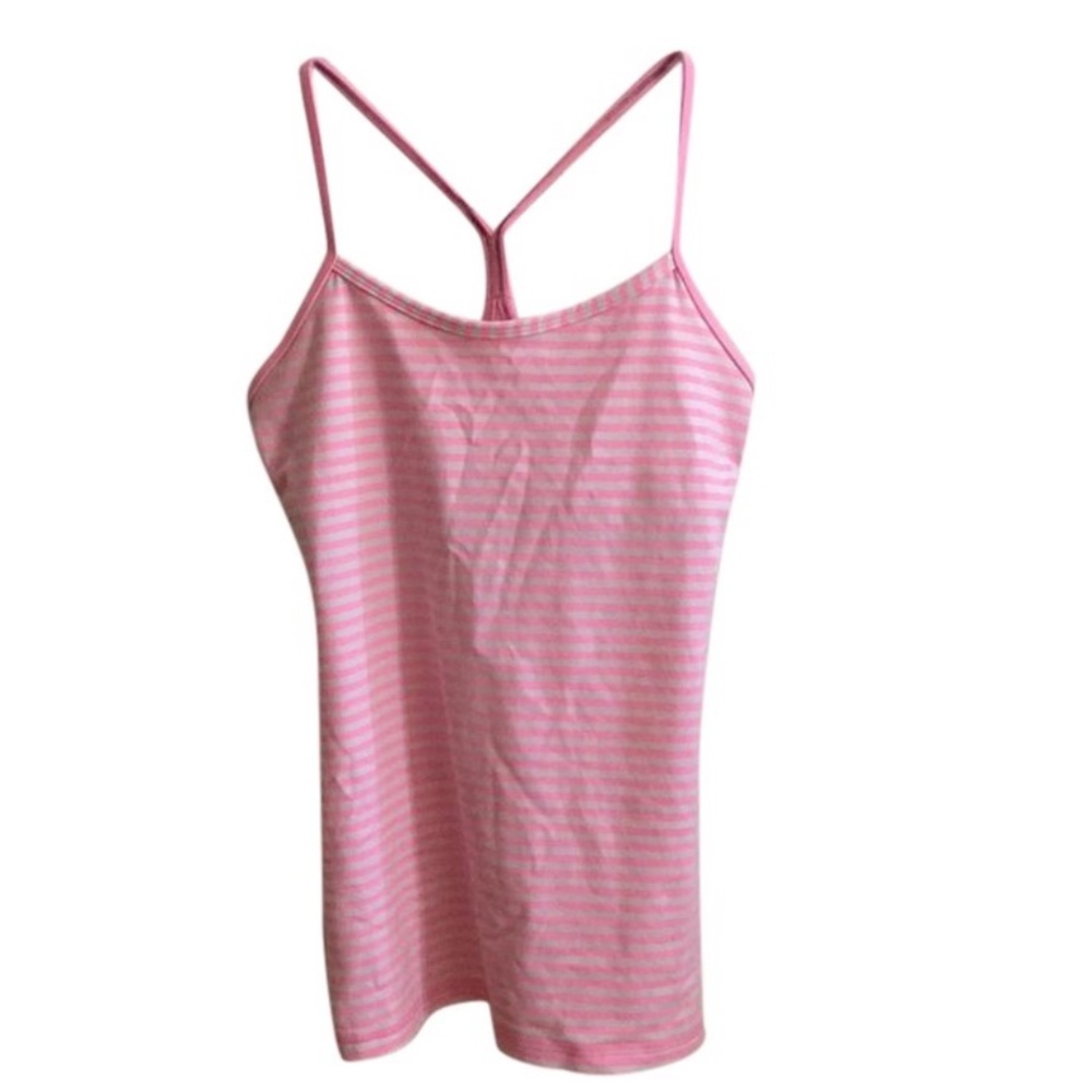 Lululemon Power Y Racerback Tank Pink Stripe