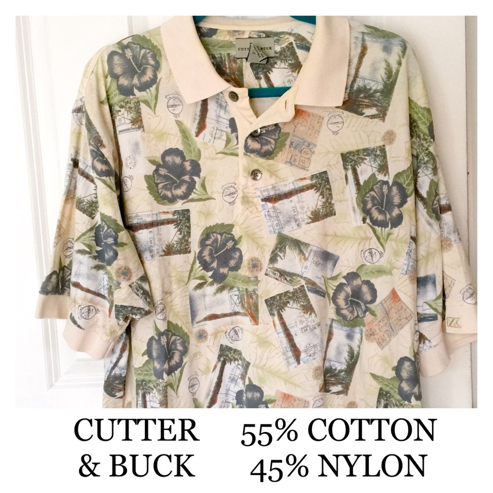 👕🏌🏼 MENS CUTTER & BUCK, SIZE LARGE POLO 🏌🏼👕