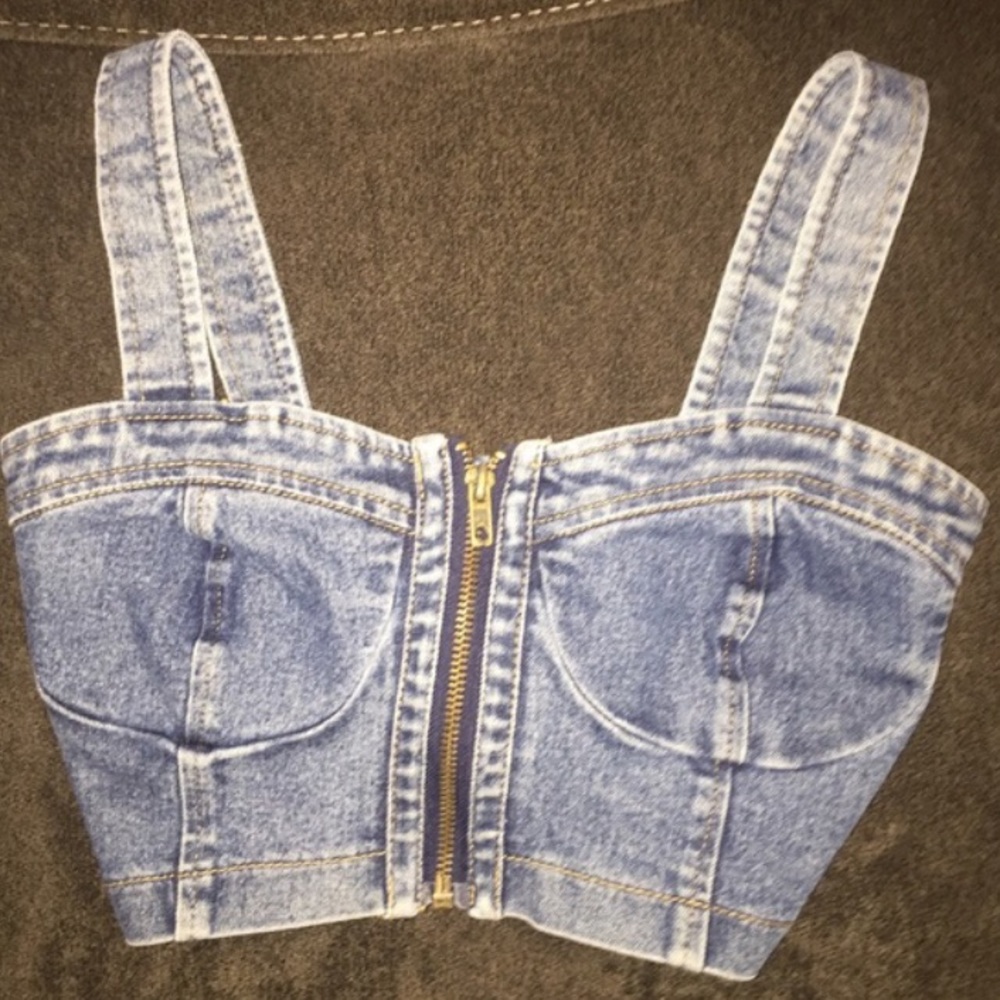 Denim crop top