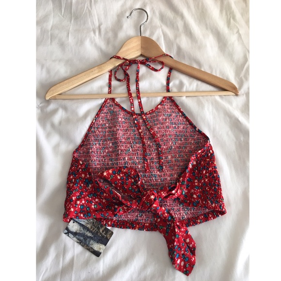 🆕Urban Outfitters Pins&Needles Smoked crop halter - Picture 2 of 4