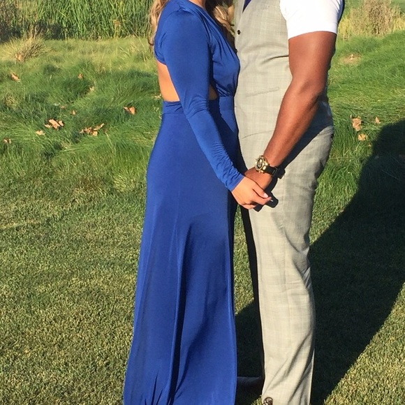 Blue open back dress - Picture 2 of 3