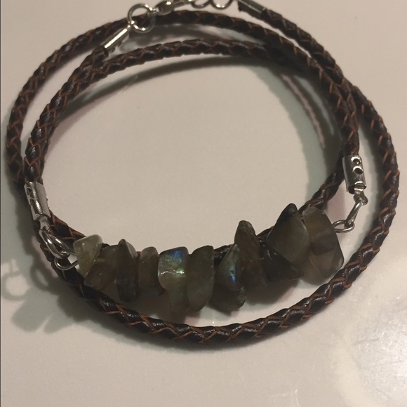 olive dayne designs Accessories - Men's labradorite leather wrap bracelet olive dayne designs Accessories - Men's labradorite leather wrap bracelet
