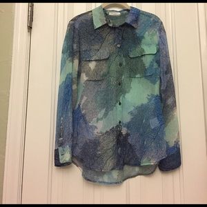 Equipment button down blouse