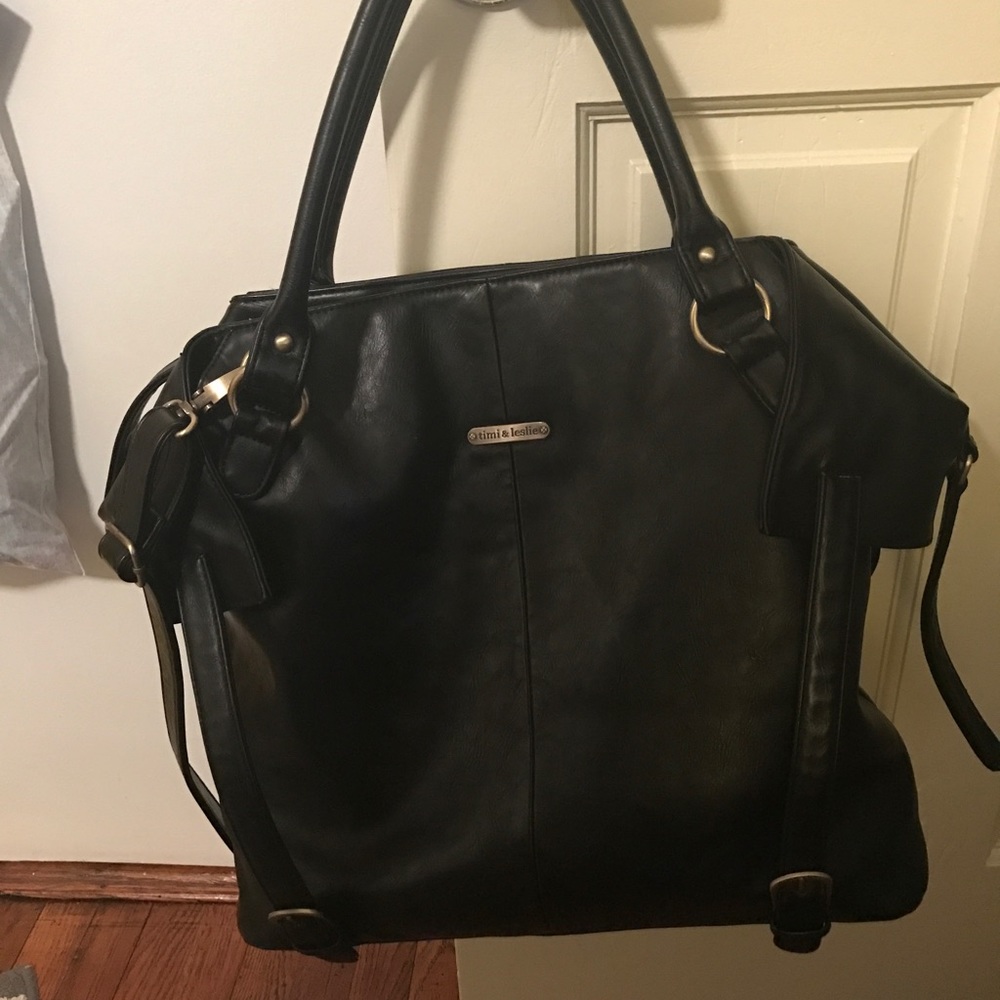 Timi & Leslie Black Diaper Bag