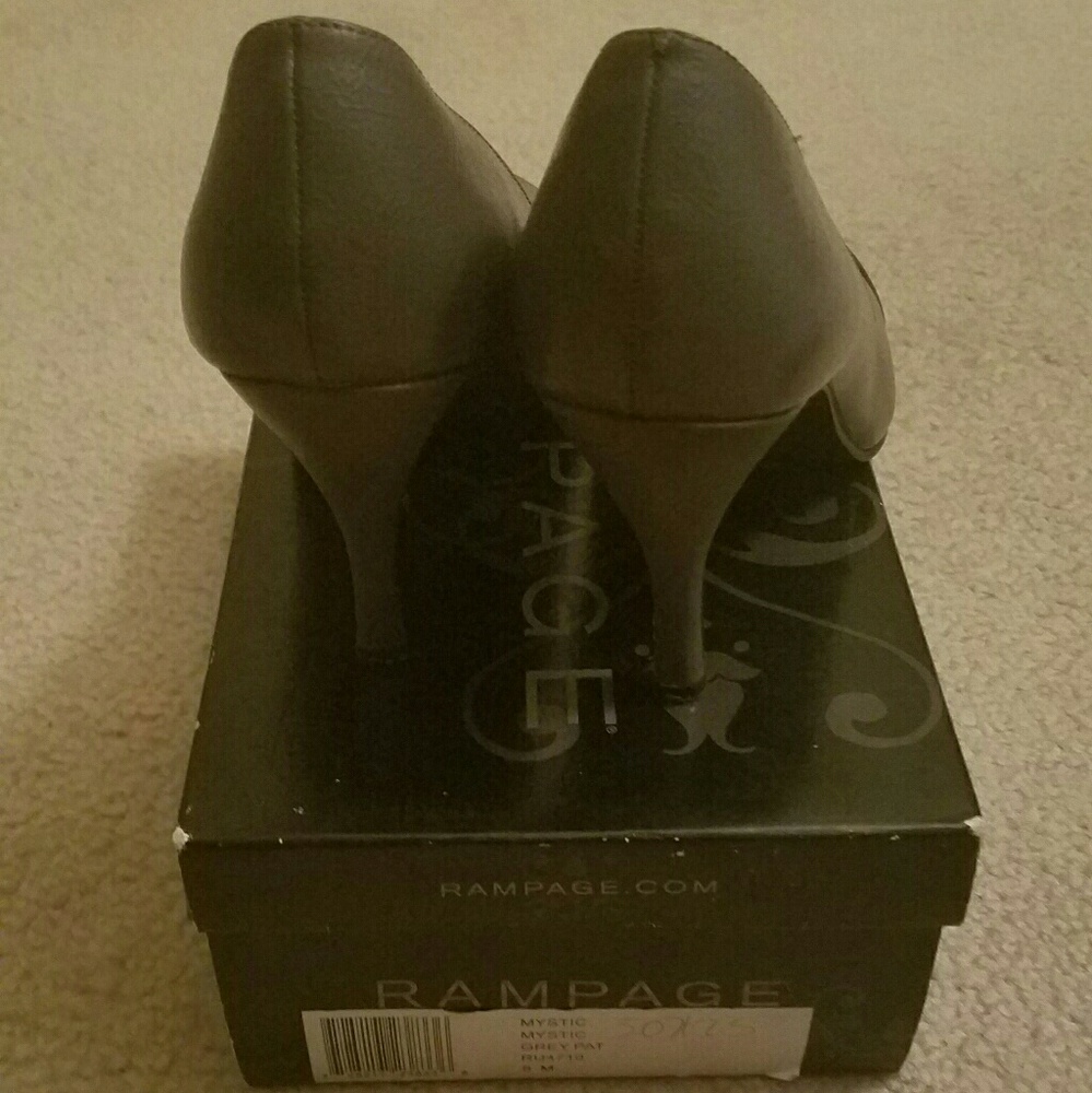 Grey Rampage peep toe heels - Picture 3 of 4