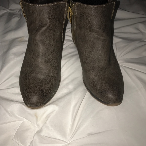 Target Merona Dark Gray Double Side Zip Booties - Picture 2 of 5