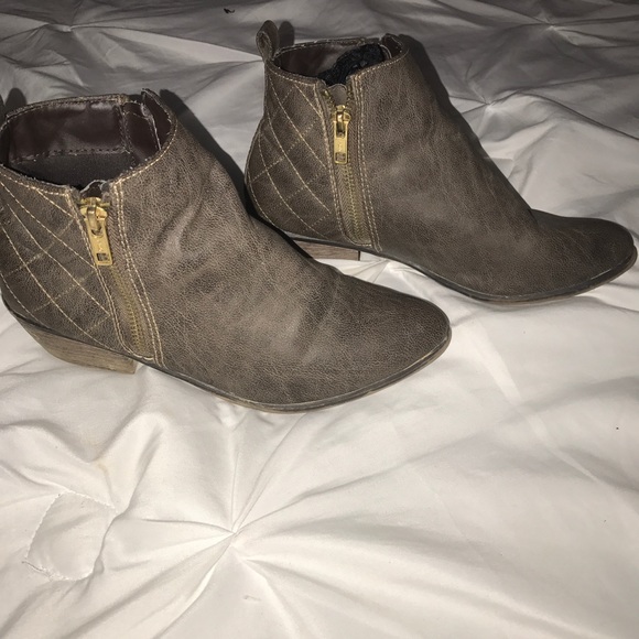 Target Merona Dark Gray Double Side Zip Booties - Picture 3 of 5