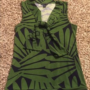 Tropical sleeveless blouse