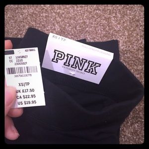 VS Pink Black Full Length Leggings