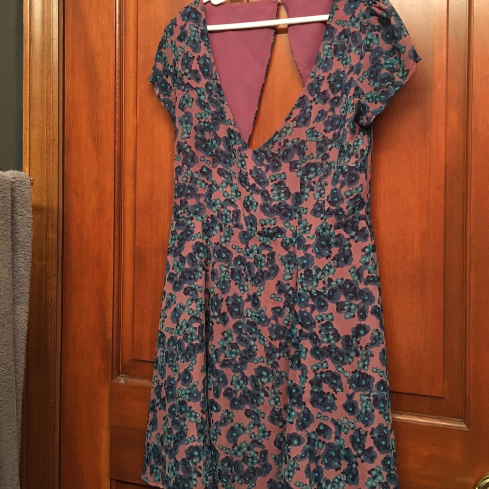 Nasty Gal floral open back dress