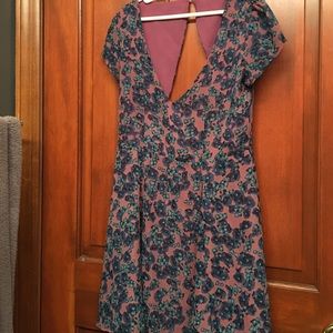 Nasty Gal floral open back dress